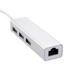 USB-C 3 Port Hub with Ethernet Adapter