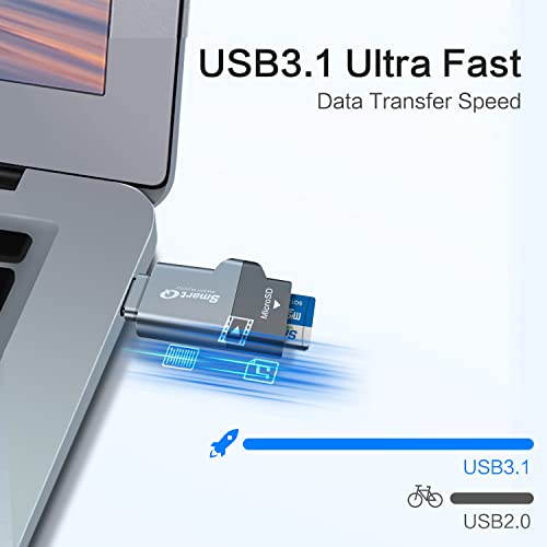 Midnight Grey MicroSD Card Reader with USB-C