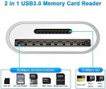 USB-C Memory Card Reader with OTG Adapter