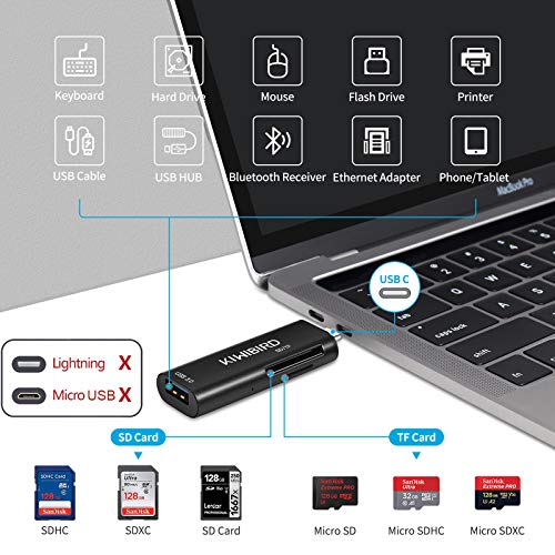 KiWiBiRD USB-C Card Reader & Adapter Hub