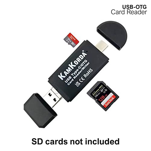Black USB-C SD/Micro SD Card Reader Adapter