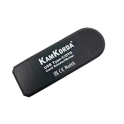 Black USB-C SD/Micro SD Card Reader Adapter