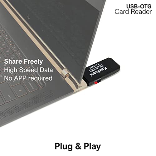 Black USB-C SD/Micro SD Card Reader Adapter