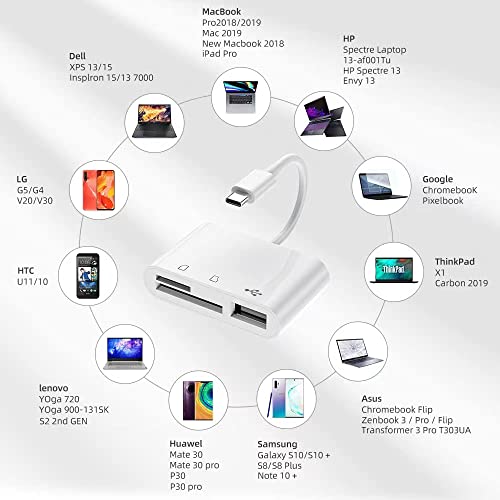 3-in-1 USB-C Card Reader & Adapter