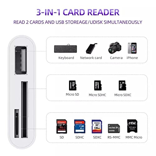 3-in-1 USB-C Card Reader & Adapter