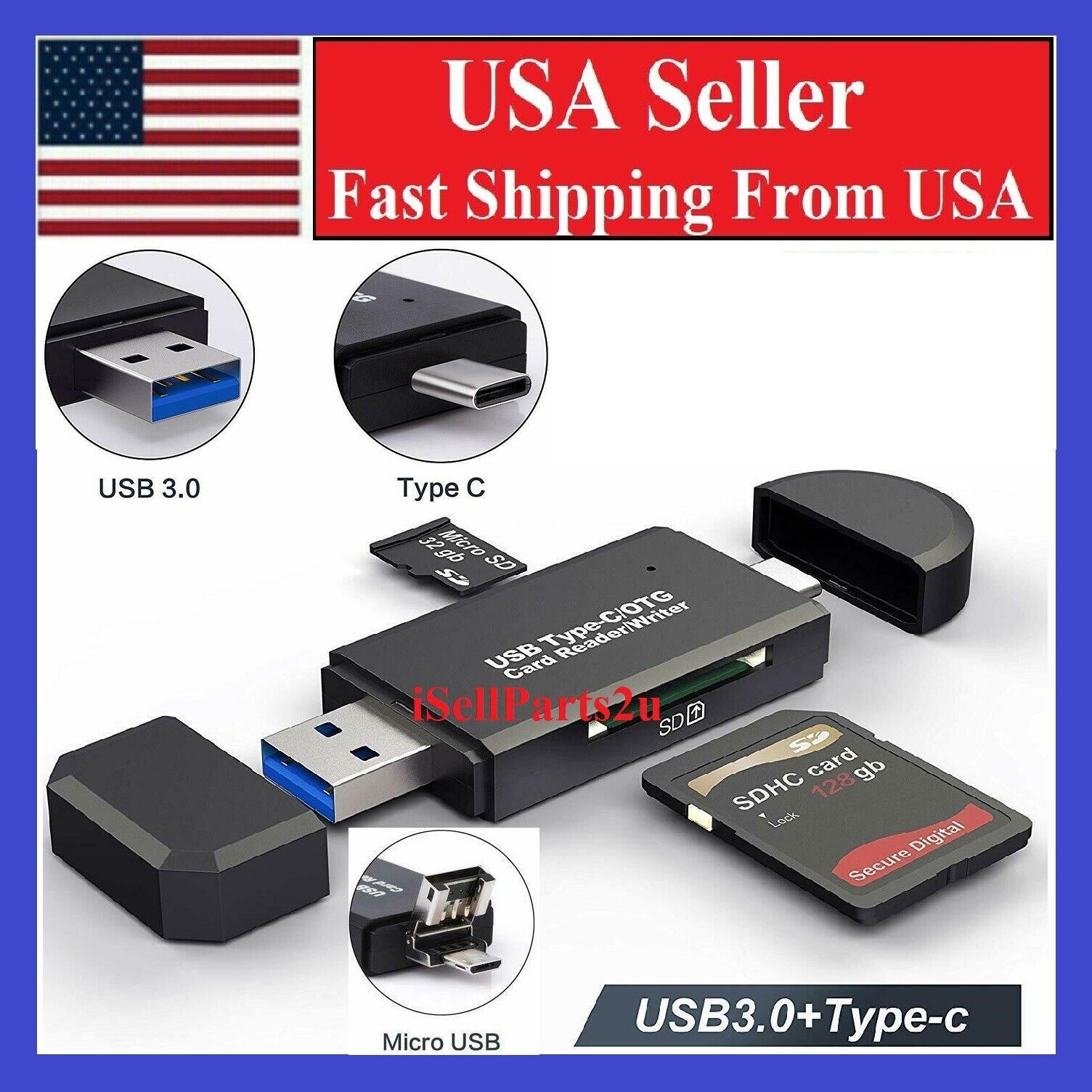 USB-C Micro SD Card Reader Adapter