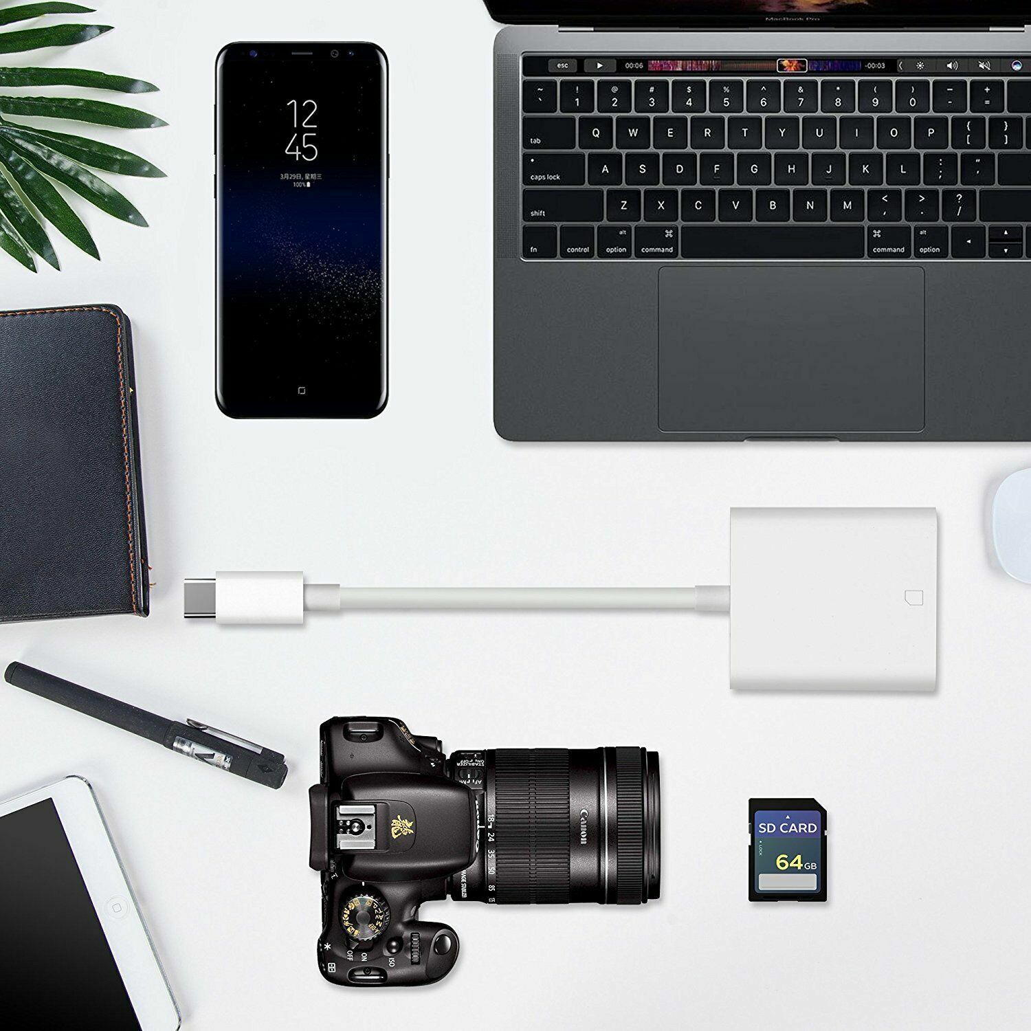 Android USB-C SD Card Reader Adapter