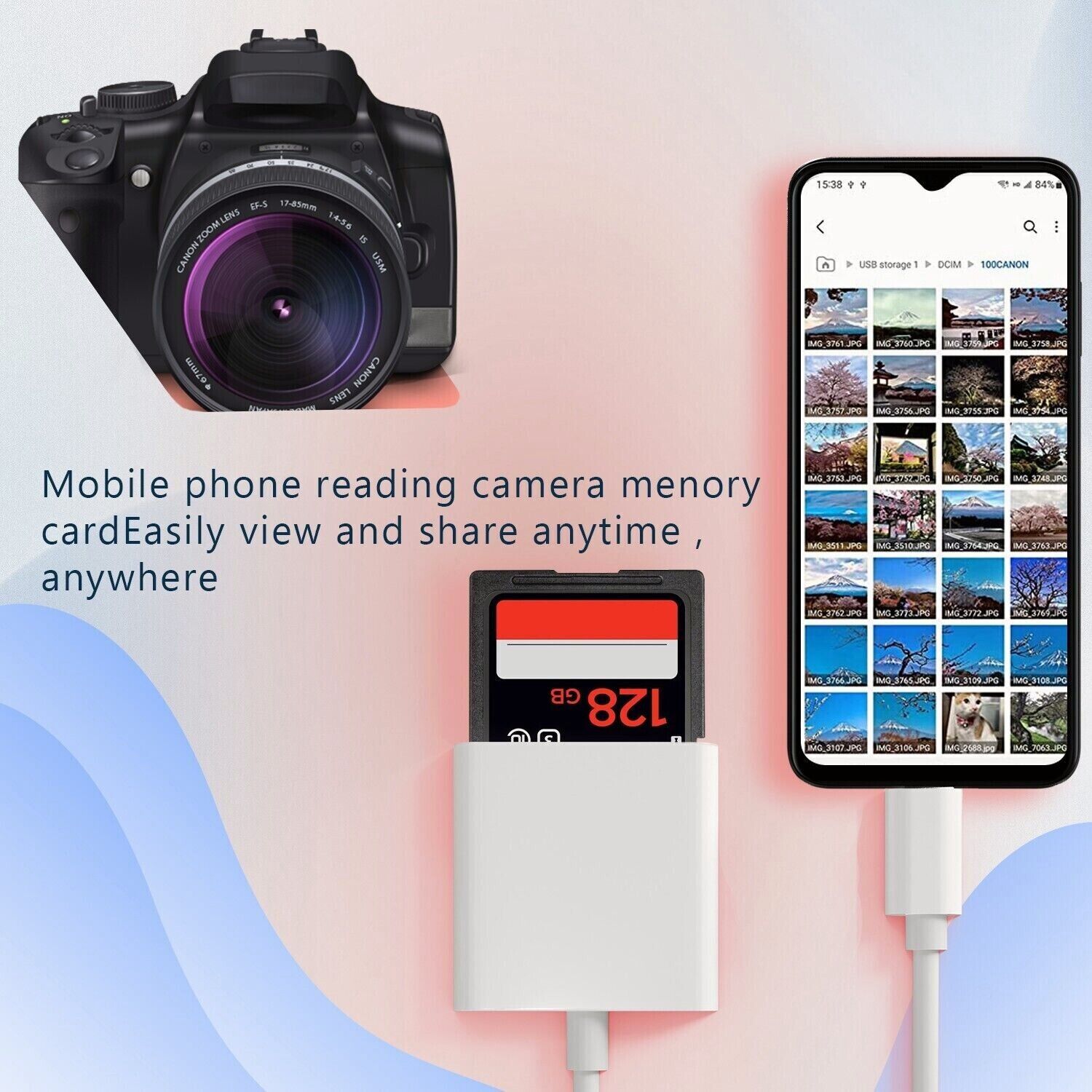 USB-C SD Card Reader for Android & MacBook