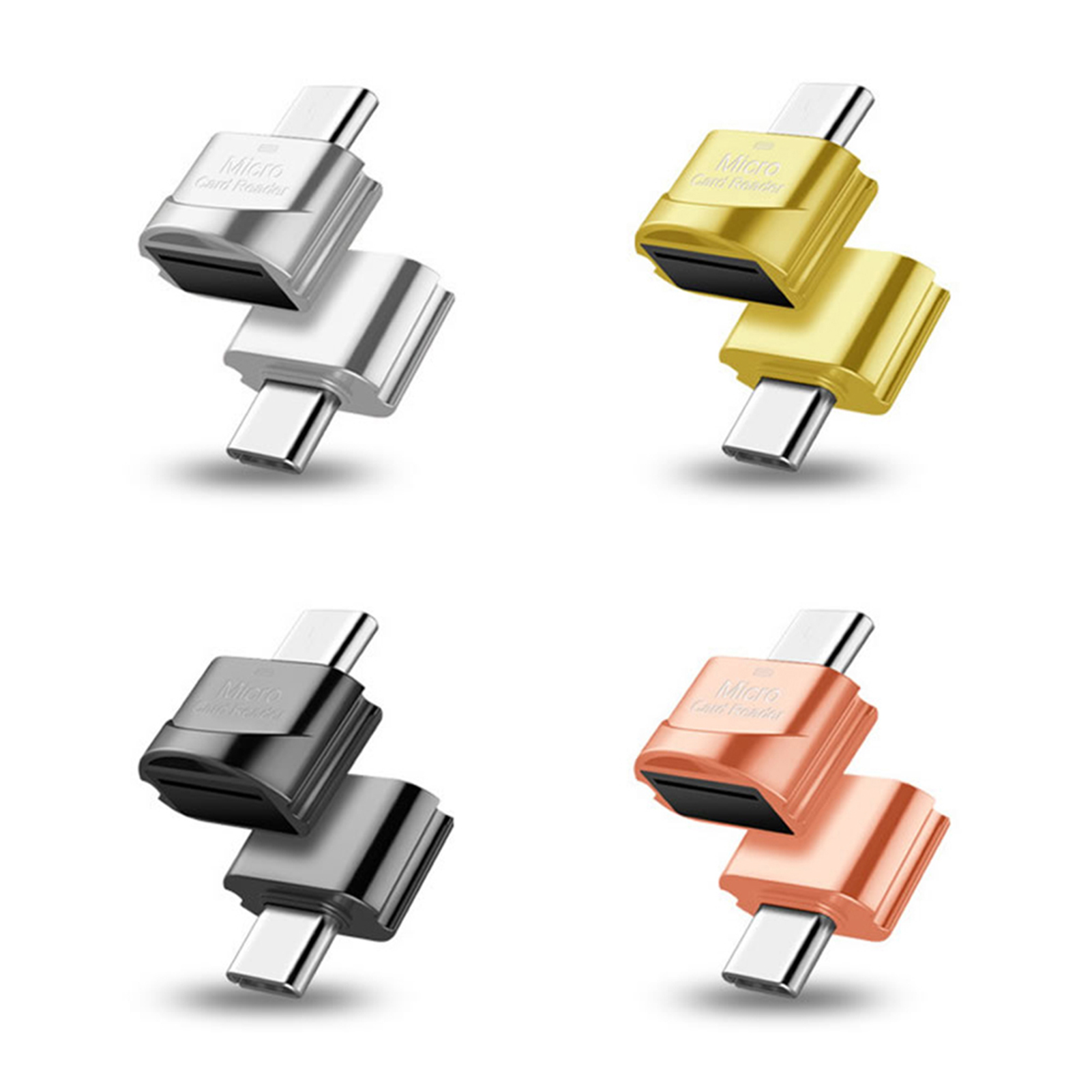 USB-C/Micro USB Card Reader with OTG