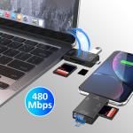 Type-C 6-in-1 Card Reader for Mobiles