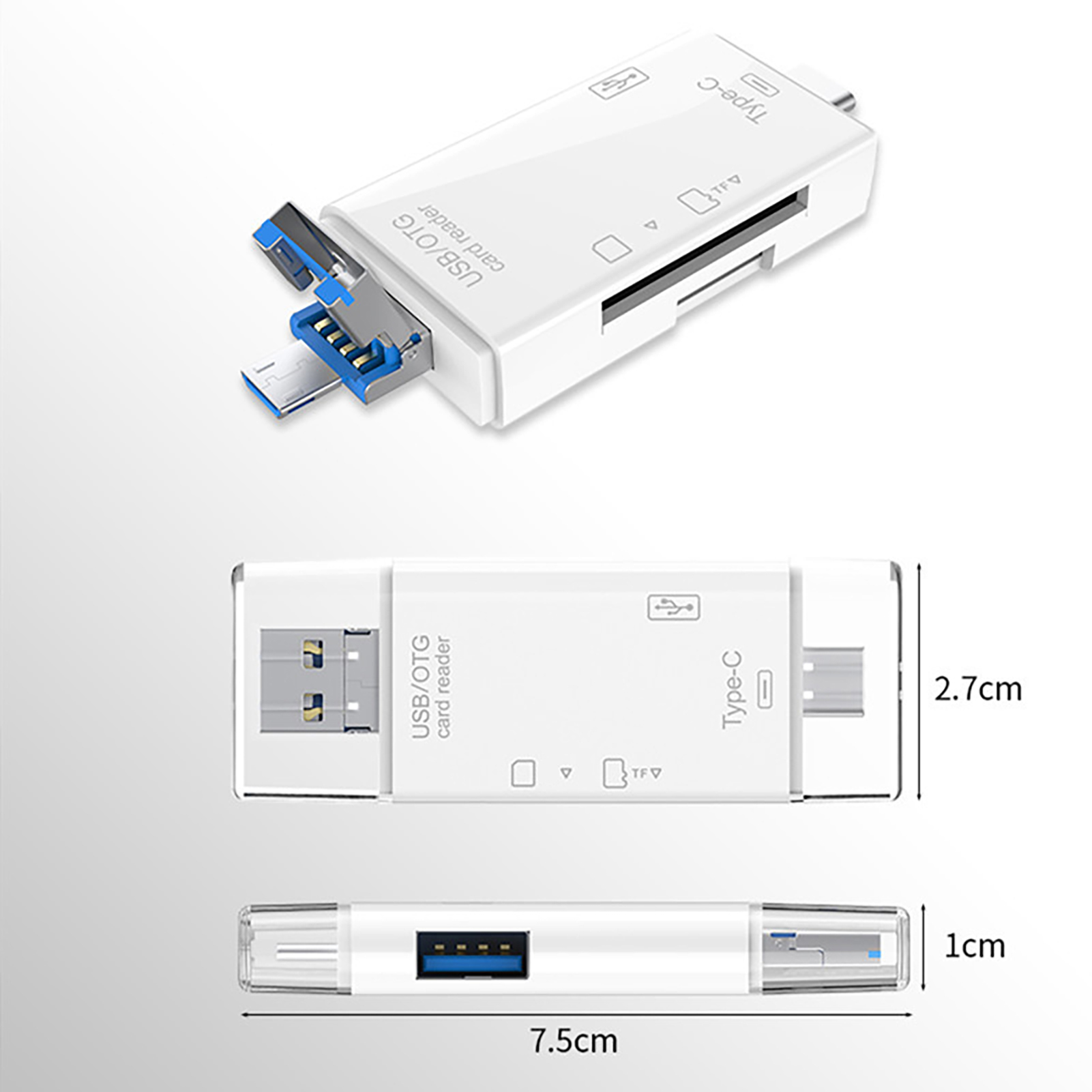 Type-C 6-in-1 Card Reader for Mobiles