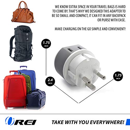 OREI Power Plug Adapter - 3 Pack USB-C