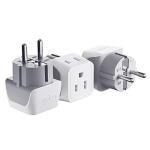 Ultra-Compact Dual Input Plug Adapter (3 Pack)