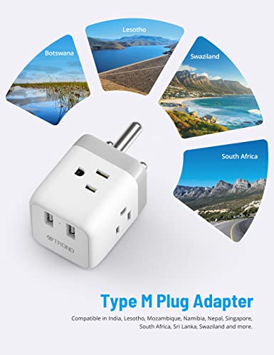 TROND Type M Travel Adapter with USB Ports