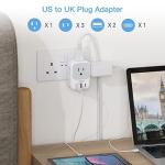 TESSAN Type G Travel Adapter with USB-C