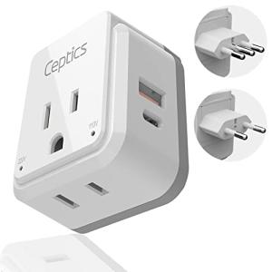 Italy, Rome Power Plug Adapter with USB-C