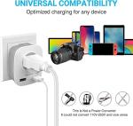 VINTAR 3-Pack Germany Travel Adapter with USB