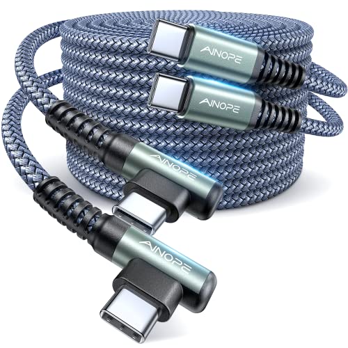 AINOPE USB C to C Cable 2-Pack 60W