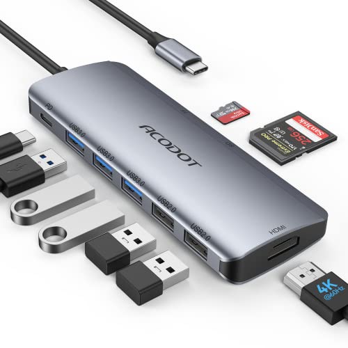 Acodot 9-in-1 USB-C Hub Adapter