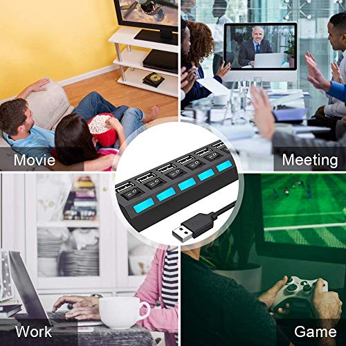 7-Port USB-C Data Hub with LED Switch