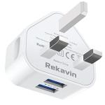 Rekavin Dual Port USB Wall Charger UK