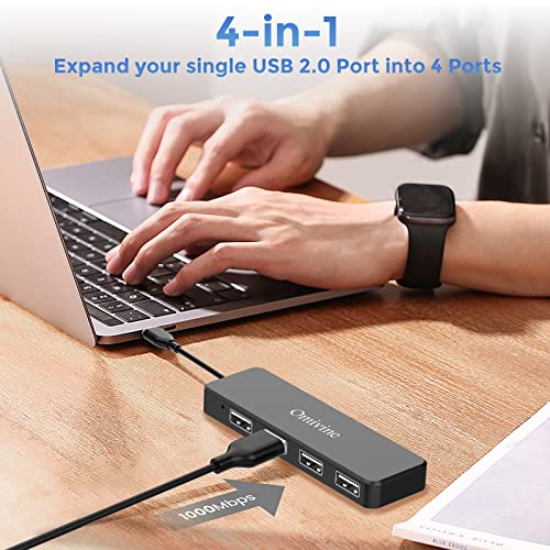 Omivine 4 Port Ultra-Slim USB Hub