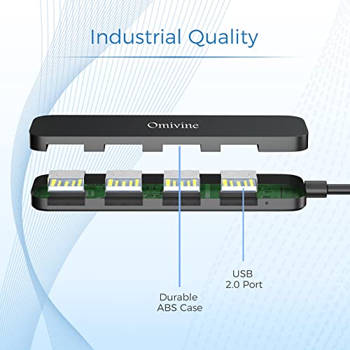 Omivine 4 Port Ultra-Slim USB Hub