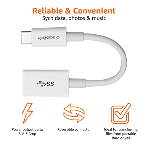 White USB-C to USB 3.1 Adapter
