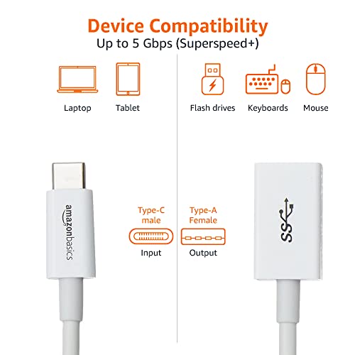 White USB-C to USB 3.1 Adapter