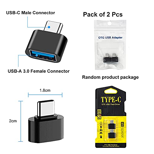 USB-C to USB Adapter 2-Pack for Apple & Samsung