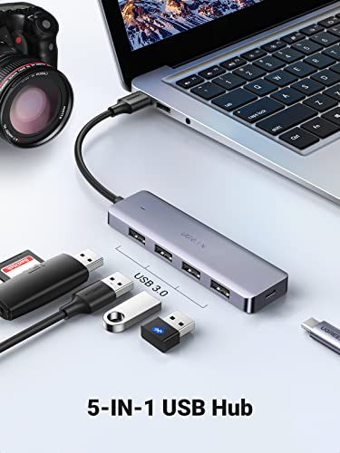 Slim 4 port USB-C hub with power