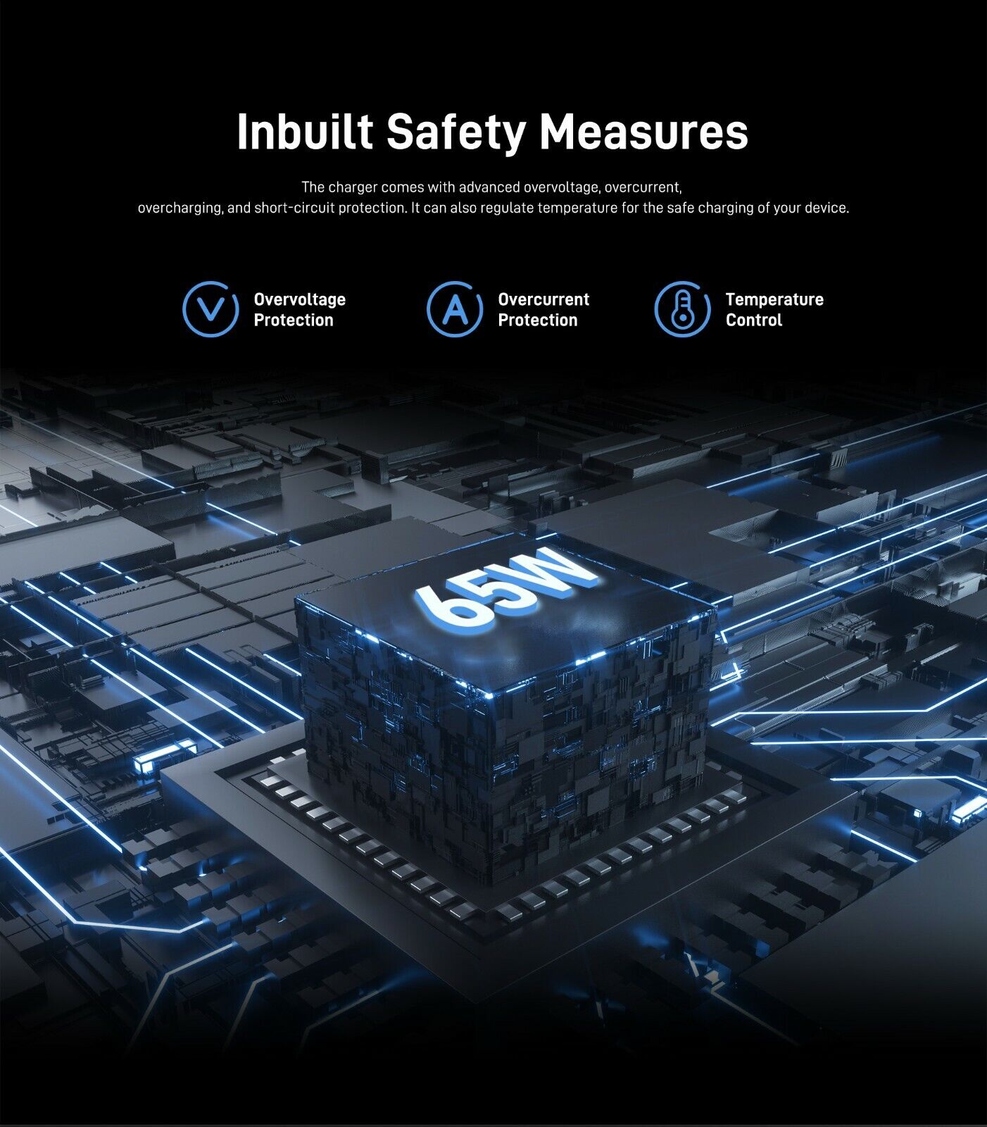 DOOGEE 65W GaN Charger with USB-A