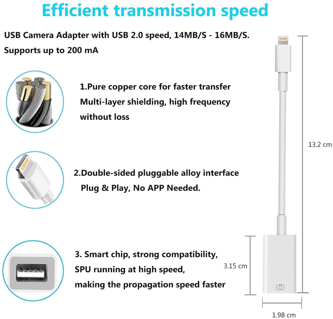Apple Lightning to USB OTG Adapter
