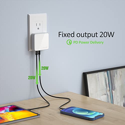 Nekmit 4-Port USB-C Wall Charger - Upgraded