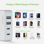 Nekmit 4-Port USB-C Wall Charger - Upgraded