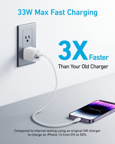 Anker 2-Port 33W USB-C Charger - White