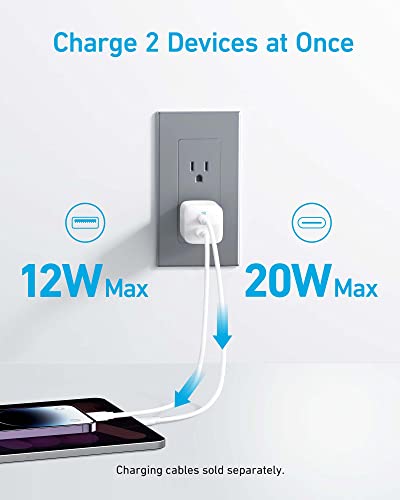 Anker 2-Port 33W USB-C Charger - White