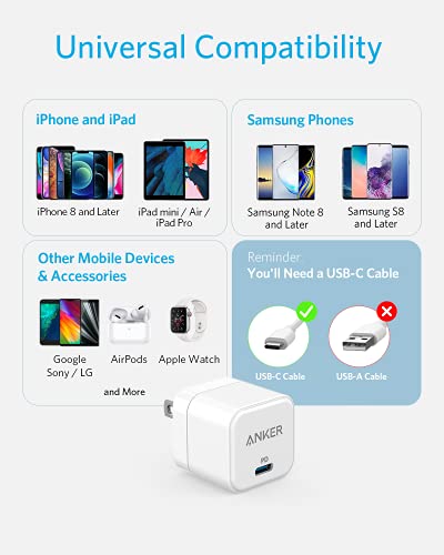 Anker 2-Pack 20W USB-C Fast Charger
