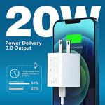 20W Dual Port USB C Wall Charger 2-Pack