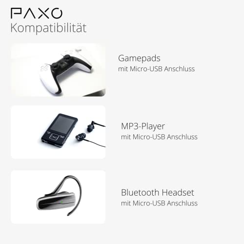 PAXO 0.3m USB-C to Micro USB Cable