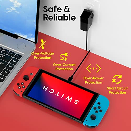 Nintendo Switch USB-C Wall Charger - 5ft Cable