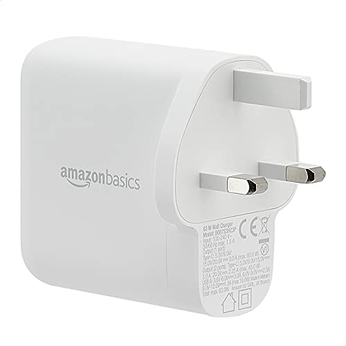 63W Dual Port USB Charger - White