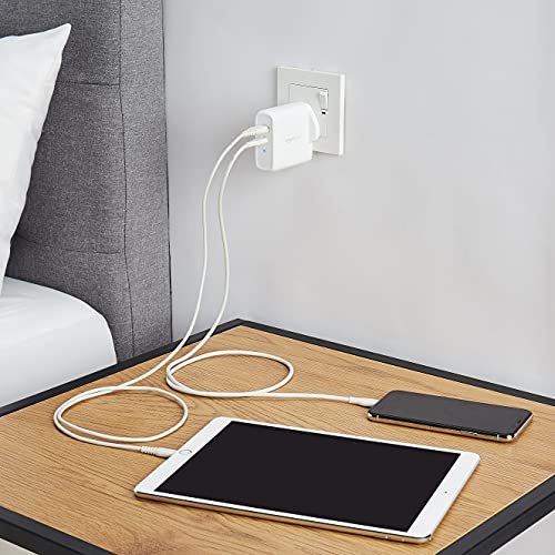 63W Dual Port USB Charger - White