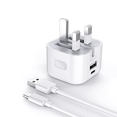20W Dual Port USB-C Wall Charger