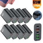 5-Port Fast USB-C Wall Charger Adapter