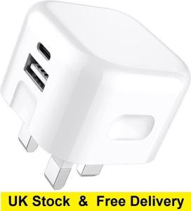 Dual Port 20W USB-C Charger for iPhone 14 Pro