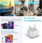 20W USB-C Fast Charger Cable for iPhones