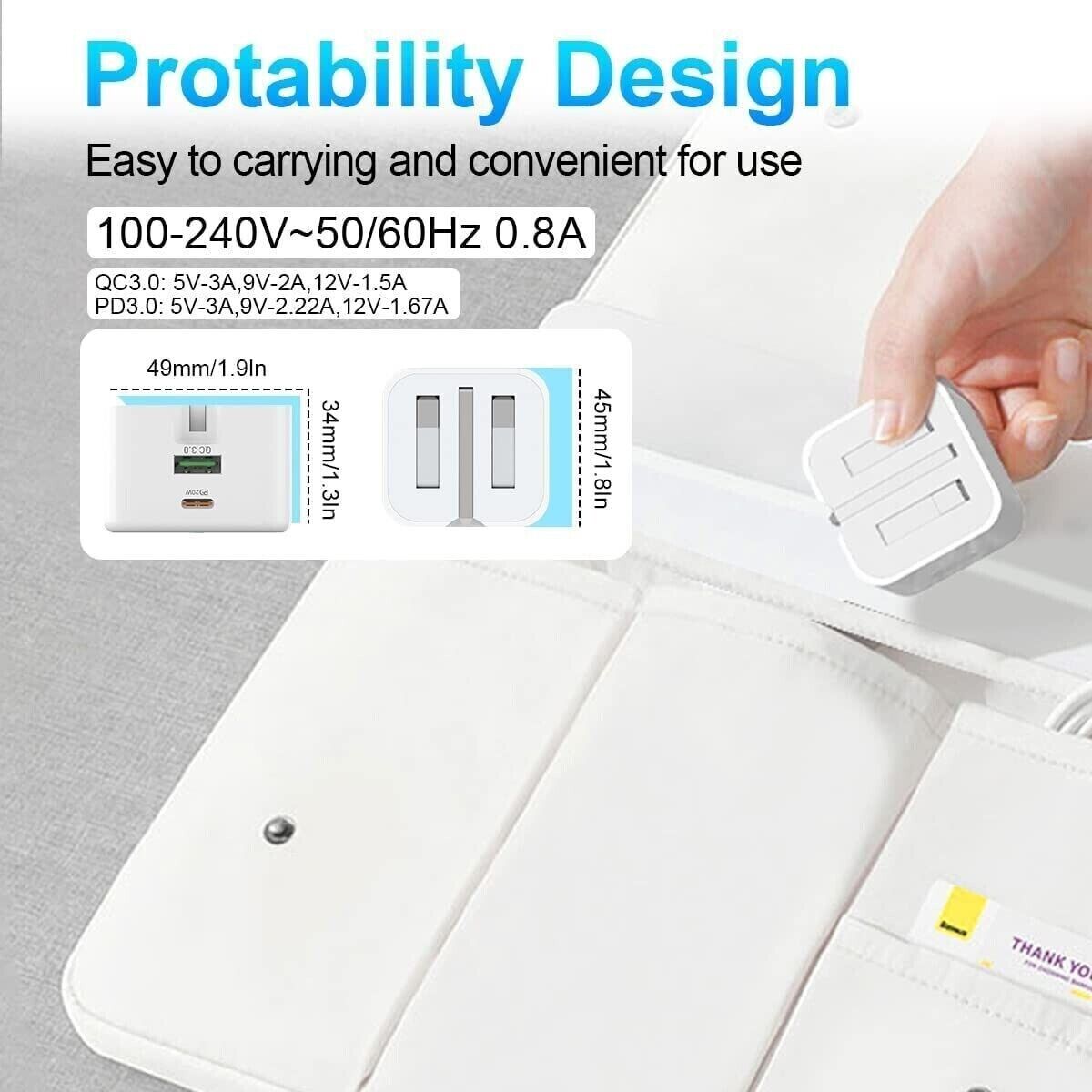 20W USB-C PD Charger Cable for iPhone Pro