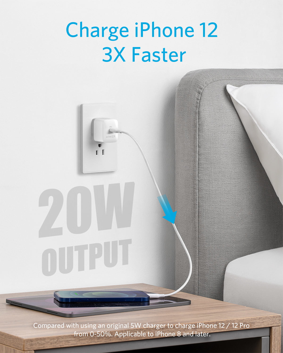 Anker 20W USB-C Fast Charger for iPhone 13-15
