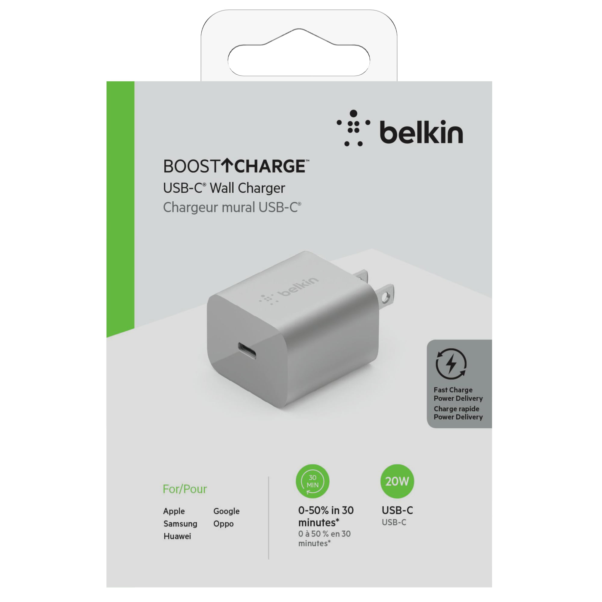 Belkin 20W USB-C Fast Charger for Apple & Samsung